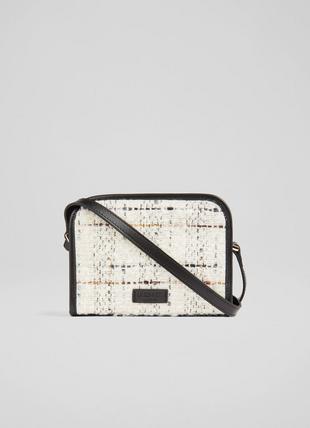 Gigi Cream Tweed Crossbody Bag