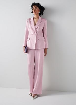 Rose Pink Italian Satin Trousers